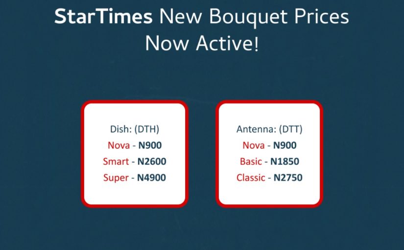 Startimes Bouquet Prices Increased